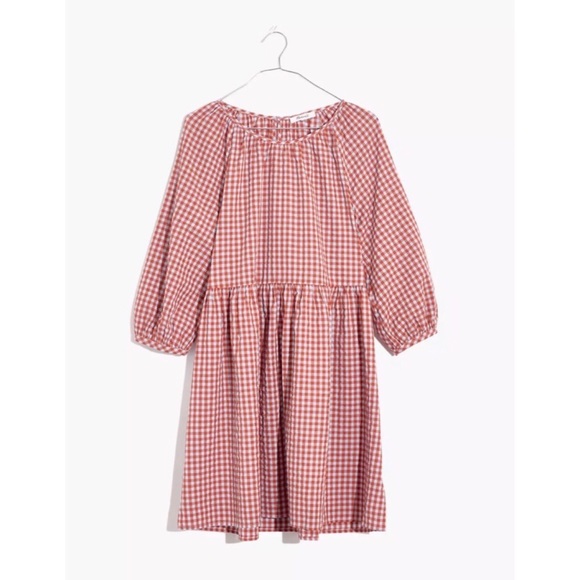 Madewell Easy Gingham Seersucker Cotton Dress Size 8 - Picture 13 of 14